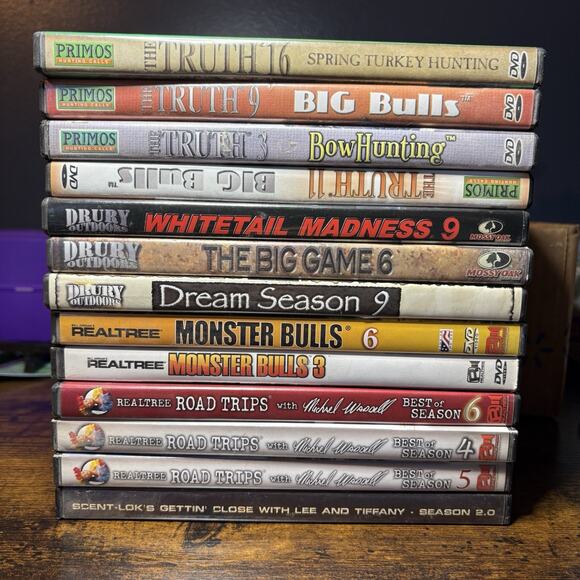 Huge Hunting DVD Lot - 13 Titles - Primos Drury Outdoors Realtree